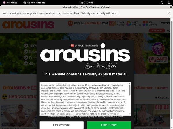 Arousins.com Offer Paypal