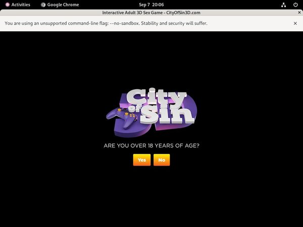 City Of Sin 3D Discount Username