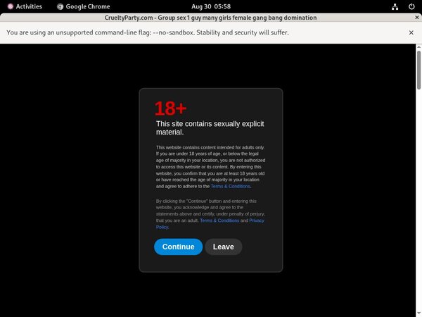 Crueltyparty.com Account Info