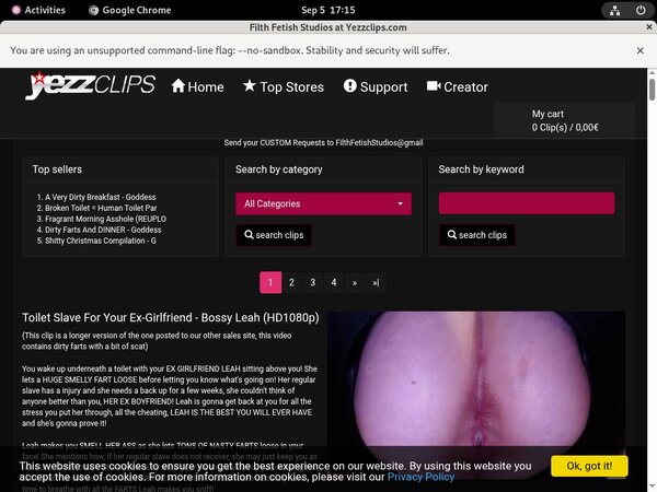 Filth Fetish Studios Using Paypal