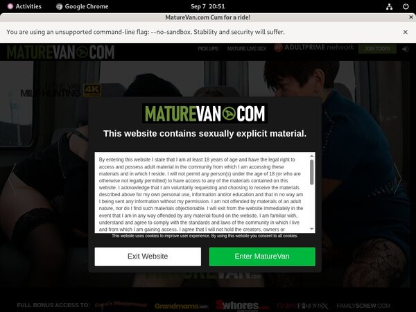 Mature Van Valid Password
