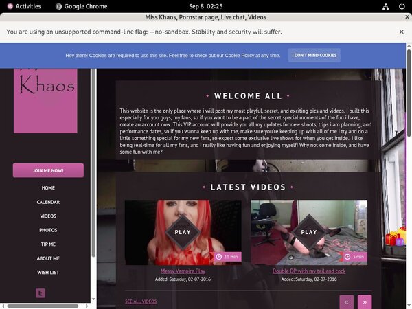 Miss Khaos Free Memberships