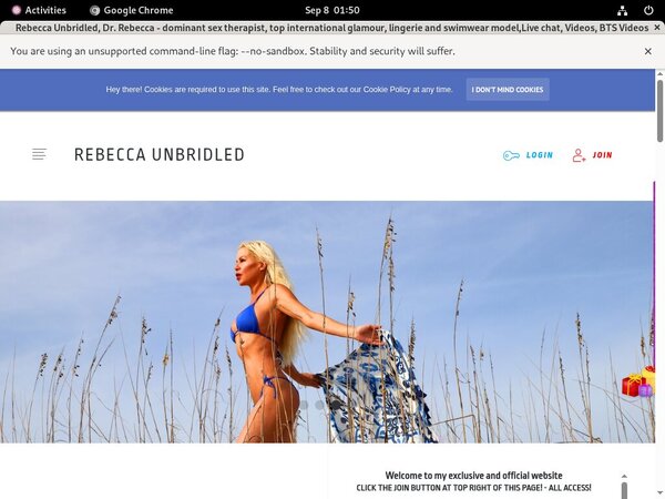New Rebeccaunbridled.com Account