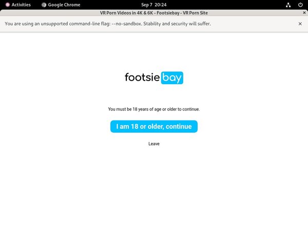 Pass For Footsie Bay