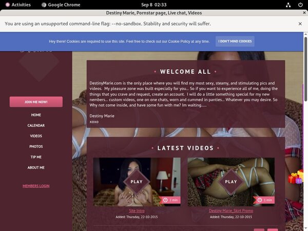 Sexxidestiny.modelcentro.com Paypal Purchase