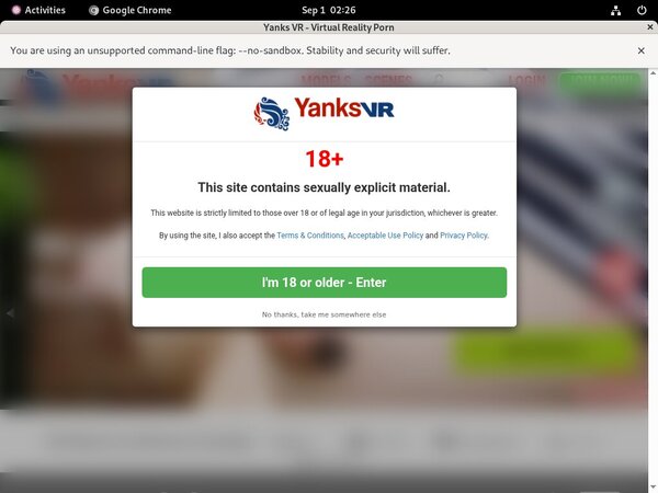 Yanks VR Vendo Page